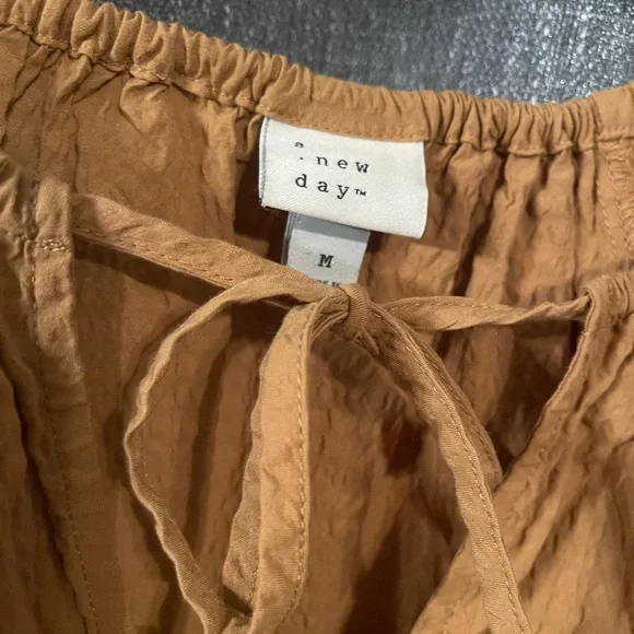 a new day Women's Tan Flutter Sleeve Blouse - Picture 3 of 3